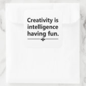 Motivatie levensquote vierkante sticker (Tas)