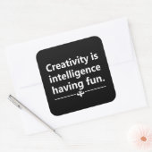 Motivatie levensquote vierkante sticker (Envelop)