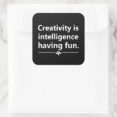 Motivatie levensquote vierkante sticker (Tas)