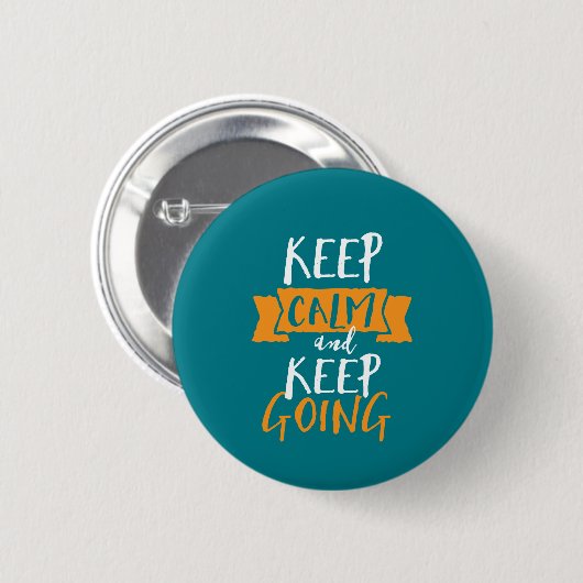 Motivatie levensstandaard kalm houden ronde button 5,7 cm (Voorkant /achterkant)