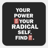 Motivatie levenssuccesquotes vierkante sticker (Voorkant)