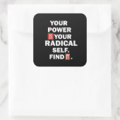 Motivatie levenssuccesquotes vierkante sticker (Tas)