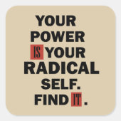 Motivatie levenssuccesquotes vierkante sticker (Voorkant)