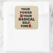 Motivatie levenssuccesquotes vierkante sticker (Tas)