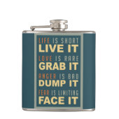 Motivatie Life Advice kolf Heupfles (Voorkant)