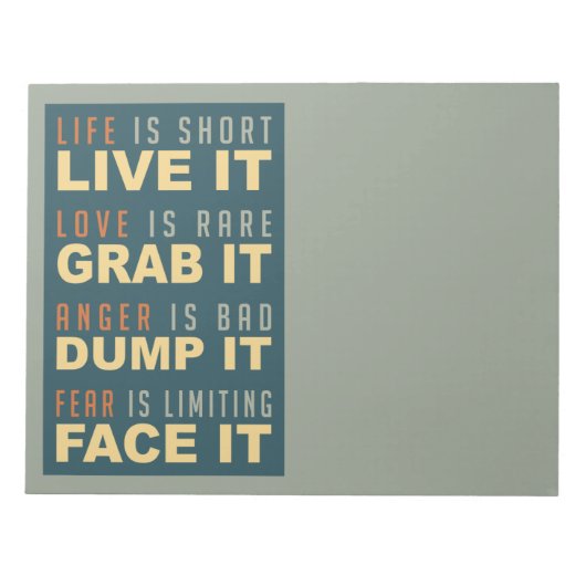 Motivatie Life Advice-notebook Notitieblok (Voorkant)