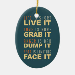 Motivatie Life Advice ornament