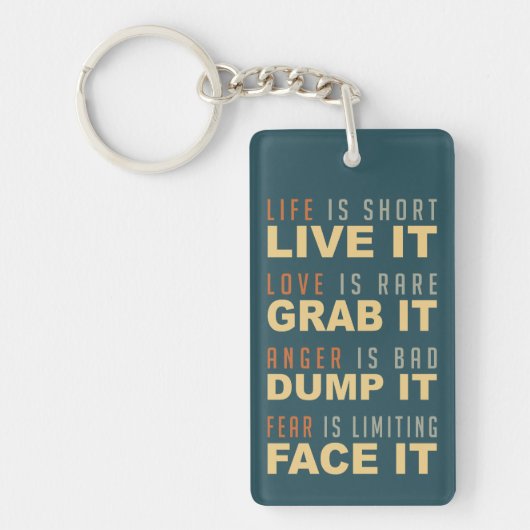 Motivatie Life Advice sleutelhanger (Voorkant)