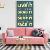 Motivatie Life Advies canvas print (Insitu (Woonkamer))