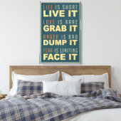 Motivatie Life Advies canvas print (Insitu (Slaapkamer))