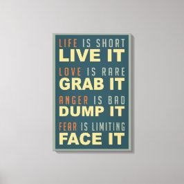 Motivatie Life Advies canvas print