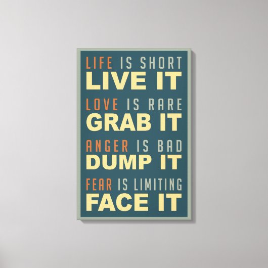 Motivatie Life Advies canvas print (Voorkant)