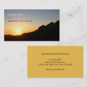 Motivatie Life Coach Inspiratie Bergbeklimming Visitekaartje (Voorkant / Achterkant)