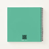Motivatie "Life is Good" op zacht groen en blauw Notitieboek (Achterkant)