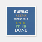 Motivatie lijkt een citaat altijd onmogelijk servet (Voorkant)