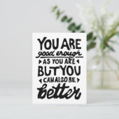 Motivatie Lino-citaatafdruk Briefkaart (Staand voorkant)