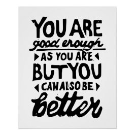 Motivatie Lino-citaatafdruk Perfect Poster