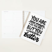 Motivatie Lino-citaatafdruk Planner (Display)