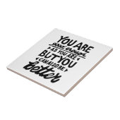 Motivatie Lino-citaatafdruk Tegeltje (Zijkant)