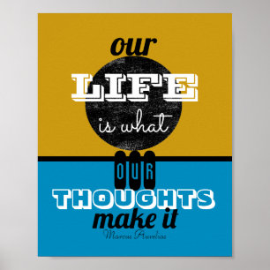 Motivatie literair citaat over de Life Word Art Poster