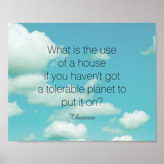 motivatie literair citaat Thoreau over natuur Poster (Voorkant)