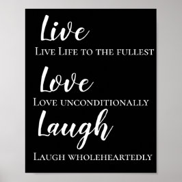 Motivatie Live Love Laugh Poster