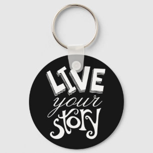 Motivatie Live Uw artikelzwarte Sleutelhanger