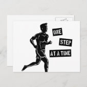 Motivatie lopende prijsopgave zwart briefkaart (Voorkant / Achterkant)