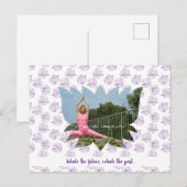 Motivatie Lotus Blossom Yoga Briefkaart (Voorkant / Achterkant)