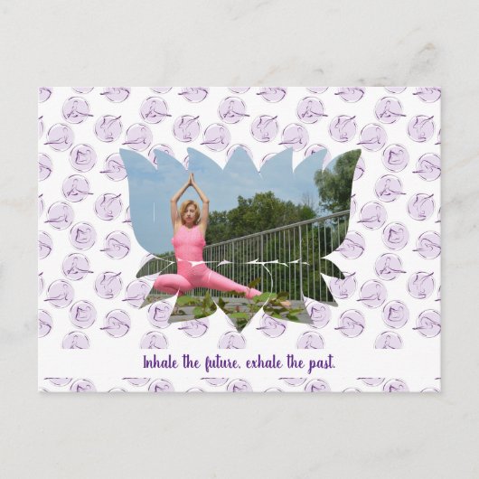 Motivatie Lotus Blossom Yoga Briefkaart (Voorkant)