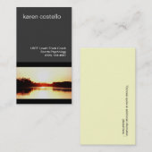 Motivatie luidspreker en levenscoach Golden Sunset Visitekaartje (Voorkant / Achterkant)