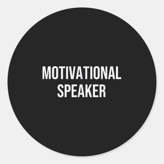 Motivatie luidspreker ronde sticker (Voorkant)