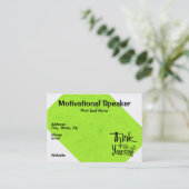 Motivatie luidspreker visitekaartje (Staand voorkant)