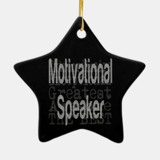 Motivatie luidsprekerextraordinaire keramisch ornament (Achterkant)