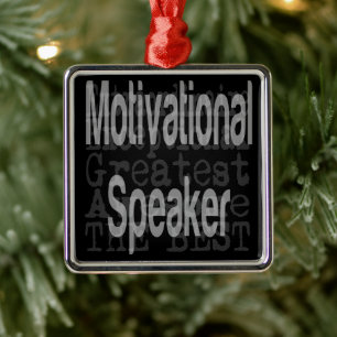 Motivatie luidsprekerextraordinaire metalen ornament