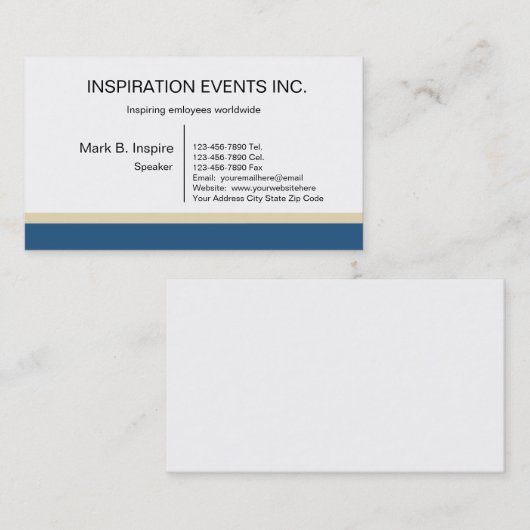 Motivatie luidsprekerVisitekaartjes Visitekaartje (Voorkant / Achterkant)