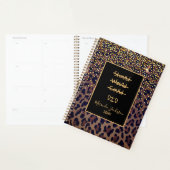 Motivatie luipaard motief bruin zwart 2025 planner (Display)