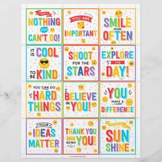 Motivatie Lunch Box Notities kinder Lunchbox kaart (Voorkant)