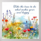 Motivatie Maak je ziel blij gepersonaliseerd Poster (Voorkant)