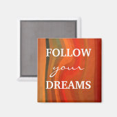 Motivatie magneet - 3 woord citaat droom (Voorkant / Achterkant)