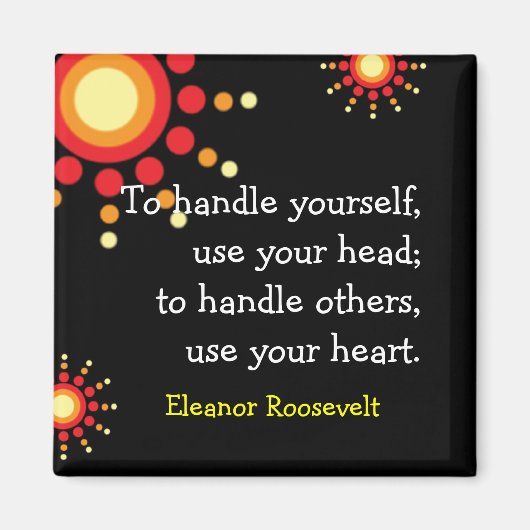 Motivatie magneten ~Eleanor Roosevelt Quote (Voorkant)