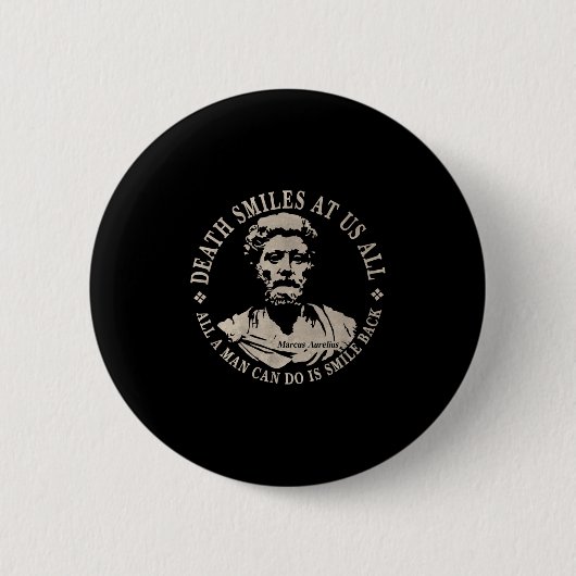 Motivatie Marcus Aurelius over sterfelijkheid Ronde Button 5,7 Cm (Voorkant)