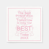 Motivatie meisjes citaat - doe je best vandaag servet (Voorkant)