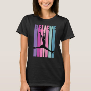 Motivatie meisjes schaatsen schaatsen figuur dans t-shirt