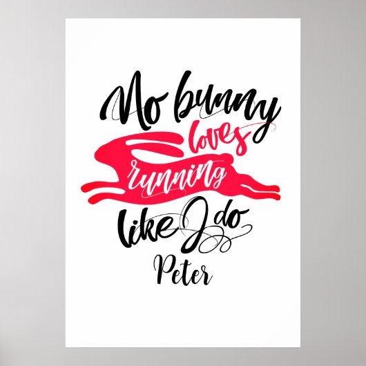 Motivatie met Red Bunny-typografie Poster (Voorkant)