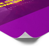 Motivatie met roze zonsondergang poster (Hoek)