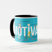 Motivatie – Modern Minimalistisch Typografieontwer Mok (Voorkant links)