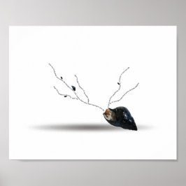 Motivatie moderne, betekenisvolle visuele gedicht poster