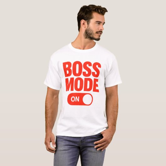 Motivatie modus ingeschakeld t-shirt (Voorkant volledig)