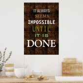 Motivatie mogelijkheden Citaat bruine kleur Poster (Keuken)